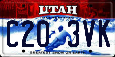 UT license plate C203VK
