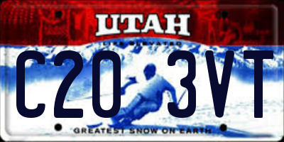 UT license plate C203VT
