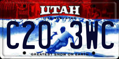 UT license plate C203WC