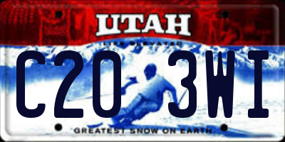 UT license plate C203WI
