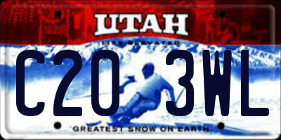 UT license plate C203WL