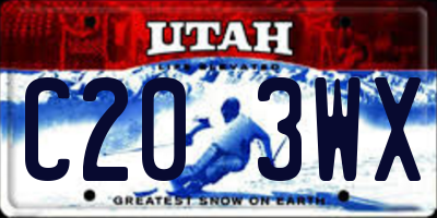 UT license plate C203WX
