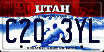 UT license plate C203YL
