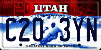 UT license plate C203YN