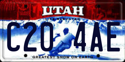 UT license plate C204AE