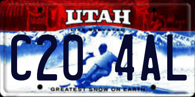 UT license plate C204AL