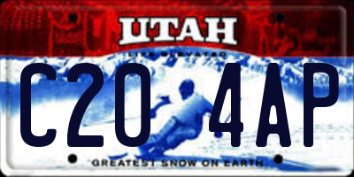 UT license plate C204AP