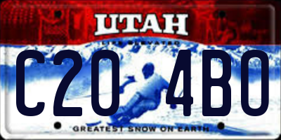 UT license plate C204BO
