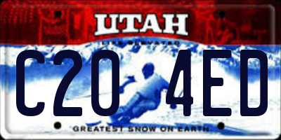 UT license plate C204ED