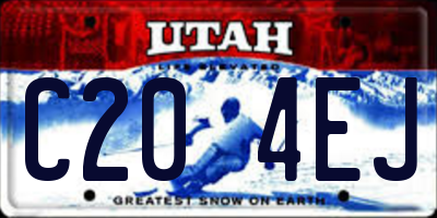 UT license plate C204EJ