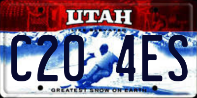 UT license plate C204ES