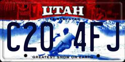 UT license plate C204FJ