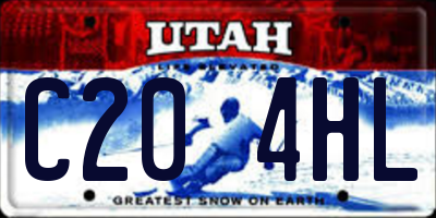 UT license plate C204HL