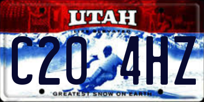 UT license plate C204HZ