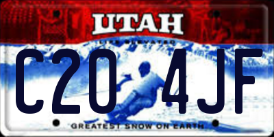 UT license plate C204JF