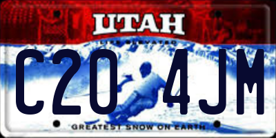 UT license plate C204JM