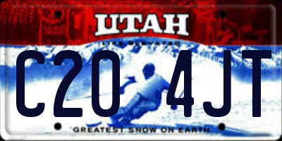 UT license plate C204JT