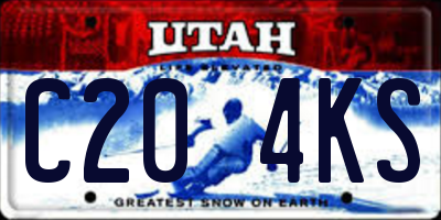 UT license plate C204KS