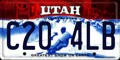 UT license plate C204LB