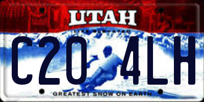 UT license plate C204LH