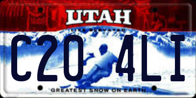 UT license plate C204LI