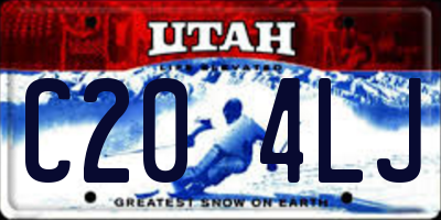 UT license plate C204LJ