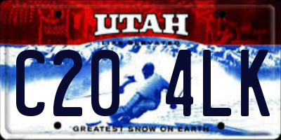 UT license plate C204LK