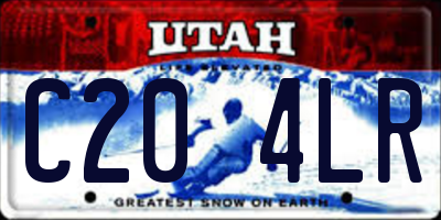UT license plate C204LR