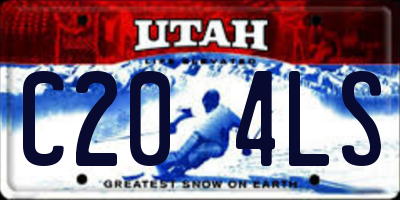 UT license plate C204LS