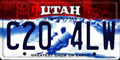 UT license plate C204LW
