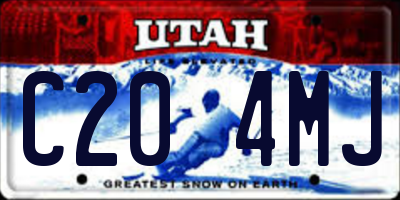 UT license plate C204MJ