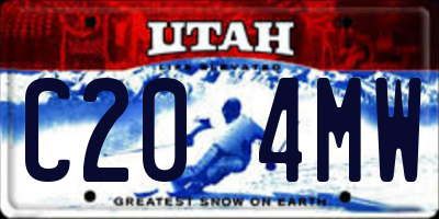 UT license plate C204MW