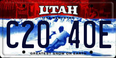 UT license plate C204OE