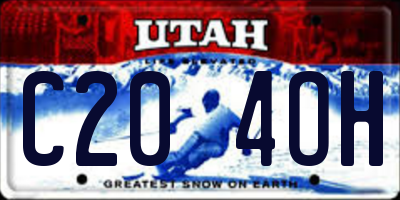 UT license plate C204OH