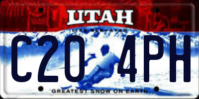 UT license plate C204PH