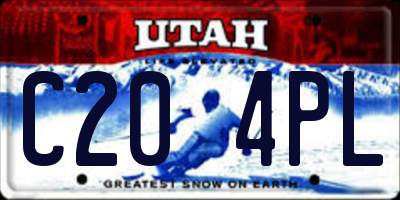UT license plate C204PL
