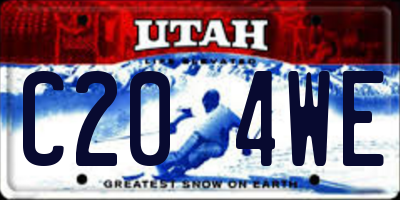 UT license plate C204WE