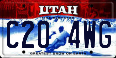 UT license plate C204WG