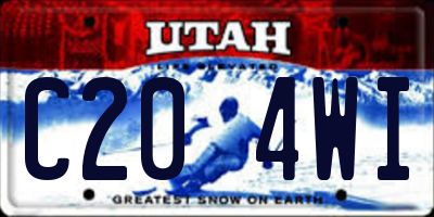 UT license plate C204WI
