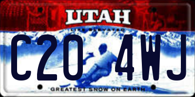 UT license plate C204WJ