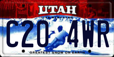 UT license plate C204WR