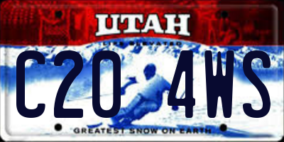 UT license plate C204WS