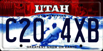 UT license plate C204XB