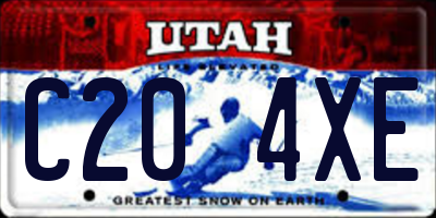 UT license plate C204XE