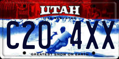 UT license plate C204XX