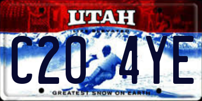 UT license plate C204YE