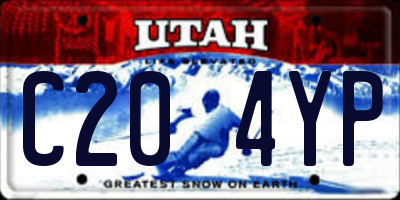 UT license plate C204YP