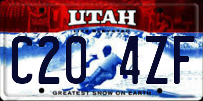 UT license plate C204ZF