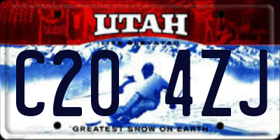 UT license plate C204ZJ
