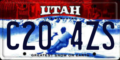 UT license plate C204ZS